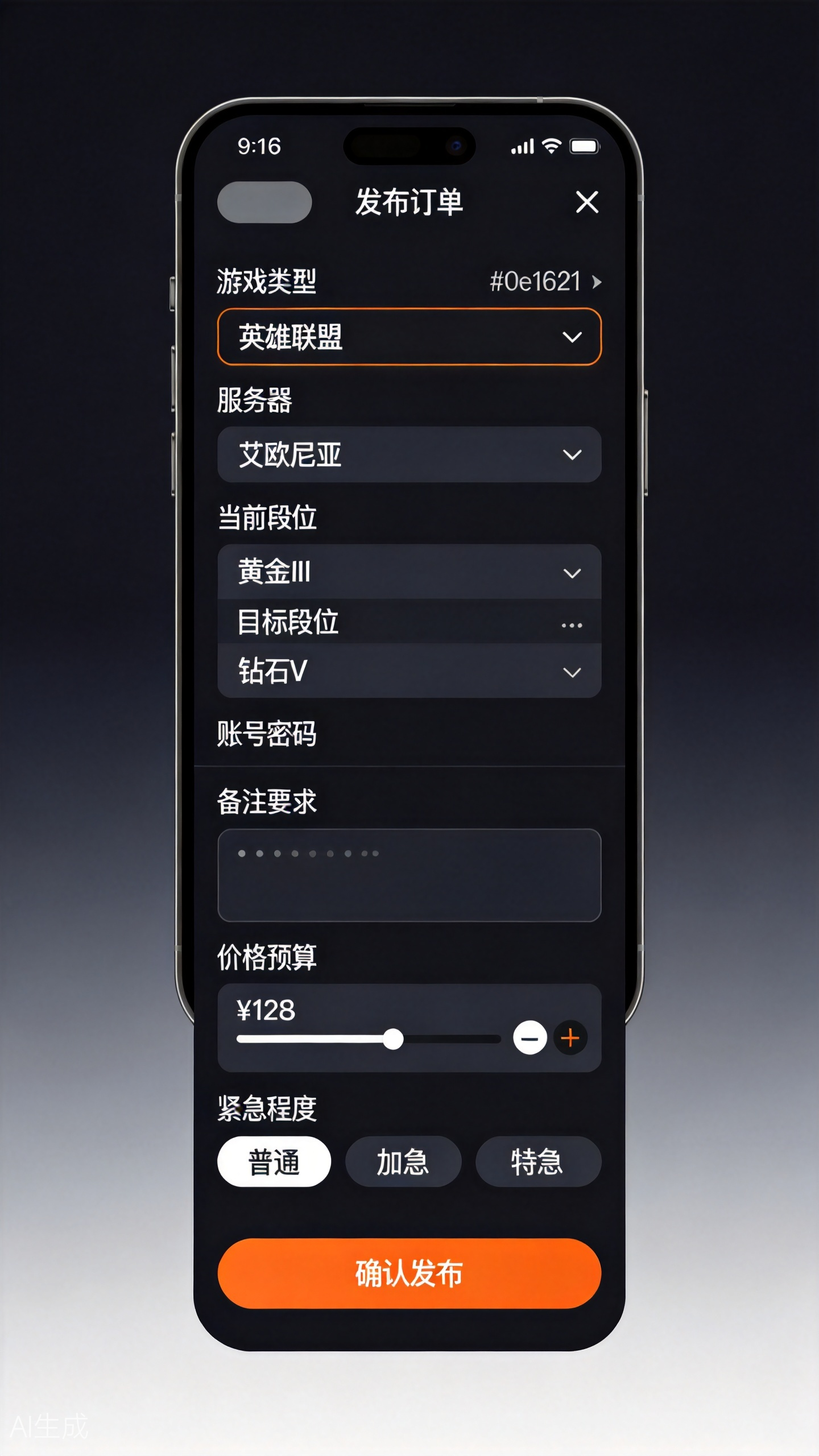 发单表单